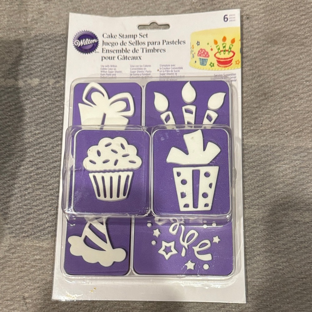 Wilton Cake Stamp Set Birthday Celebration (6 Pieces)